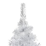 vidaXL Sapin de Noël artificiel pré-éclairé/support argenté 180 cm PET