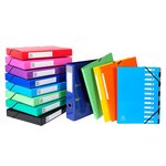 Classeur à élastiques 2 anneaux 15mm Iderama - A4, violet EXACOMPTA