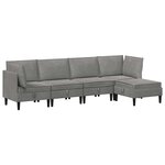 vidaXL Ensemble de meubles pour le salon 5 Pièces Gris clair Velours