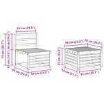 vidaXL Ensemble de canapés d'extérieur 4 pc Blanc Bois d'Acacia Massif