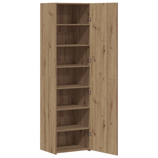 vidaXL Buffet en chêne artisanal 50x42.5x185 cm Bois de construction