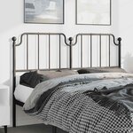 vidaXL Tête de lit métal noir 135 cm
