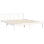vidaXL Cadre de lit sans matelas blanc 160x200 cm bois de pin massif