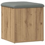 vidaXL Banc de rangement chêne artisanal 42x42x45 cm bois d'ingénierie