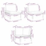 vidaXL Ensemble de canapé de jardin 13 Pièces Anthracite Acier