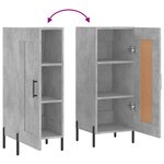 vidaXL Buffet Gris béton 34 5x34x90 cm Bois d'ingénierie