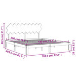 vidaXL Cadre de lit sans matelas bois massif de pin