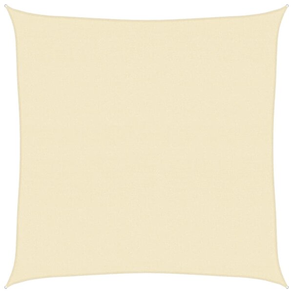 vidaXL Voile d'ombrage 160 g/m² Crème 4x4 m PEHD