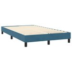 vidaXL Sommier à lattes de lit et matelas et LED bleu foncé 160x210cm velours