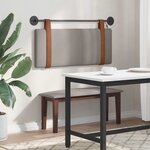 vidaXL Tête de lit suspendue Avec lumière LED Taupe PU antique