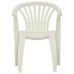 vidaXL Chaises empilables de jardin 45 Pièces Plastique Blanc