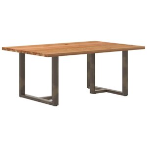 vidaXL Table à manger marron clair bois de chêne massif rectangulaire