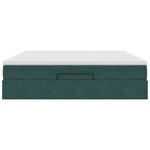 VidaXL Cadre de lit ottoman avec matelas vert foncé 160x200 cm velours