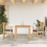 vidaXL Ensemble à manger de jardin 3 Pièces Bois de teck massif