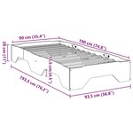 vidaXL Cadre de lit sans matelas empilable blanc 90x190 cm bois massif