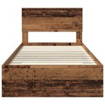 vidaXL Cadre de lit Bois ancien 100 x 200 cm Bois d'ingénierie