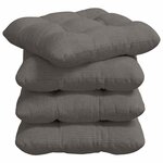 vidaXL Coussins de siège 4 Pièces Gris clair 45 x 45 cm