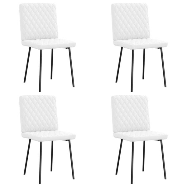vidaXL Chaises à manger lot de 4 blanc similicuir
