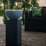 Heissner cuboïde de fontaine de terrasse 39x39x68 cm noir