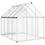 vidaXL Serre avec cadre de base argenté 224x169x195 cm aluminium