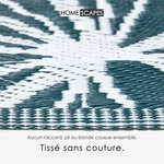 Tapis extérieur terrasse réversible - Tapis de jardin imperméable et résistant UV - Motif floral - Vert - 150x240 cm - HOMESCAPES