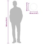 vidaXL Miroir mural Noir Ø 30 cm Rond