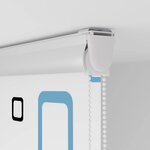 vidaXL Store enrouleur de douche avec cassette largeur du tissu 106 cm