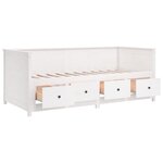 vidaXL Lit de jour sans matelas blanc 80x200 cm bois de pin massif