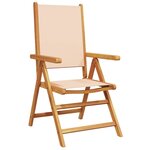 vidaXL Ensemble de salle à manger pour jardin Pliant 5 Pièces Beige