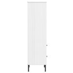 vidaXL Bibliothèque à 2 tiroirs Blanc 60x35x128 5 cm Bois massif OSLO