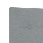 Headboard LED vidaXL Capitonné en tissu gris clair 90 cm