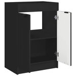 vidaXL Armoire sous évier de salle de bain Noir 56 x 37 5 x 81 cm