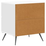 vidaXL Cabinet de chevet Blanc brillant 43 x 34 5 x 47 5 cm