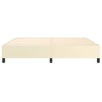 vidaXL Cadre de lit sans matelas crème 200x200 cm similicuir