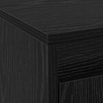 vidaXL Meuble TV avec LED en chêne noir  139 5x34x50 cm  en bois d'ingénierie