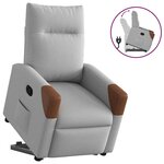 vidaXL Fauteuil inclinable gris nuage tissu