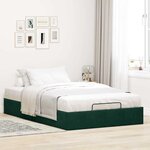 vidaXL Cadre de lit ottoman sans matelas vert foncé 120x200 cm velours