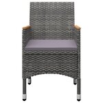 vidaXL Ensemble à manger de jardin 5 Pièces Gris