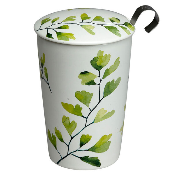 Tasse en porcelaine à double paroi avec infuseur - trees