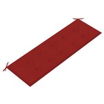 vidaXL Banc Batavia avec coussin rouge 150 cm Bois de teck massif