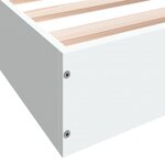 vidaXL Cadre de lit blanc 160x200 cm bois d'ingénierie