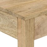 vidaXL Table console 110x30x75 cm bois de manguier massif blanchi