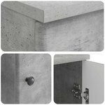 vidaXL Bureau Gris béton 142 5 x 50 x 75 cm Bois d'ingénierie