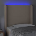 vidaXL Tête de lit à LED Cappuccino 83x16x118/128 cm Similicuir