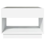 vidaXL Table basse avec LED infini blanc 70x50x50 cm