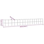 vidaXL Lit surélevé de jardin Acier enduit de poudre 620x80x68 cm gris