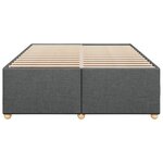 vidaXL Cadre de lit sans matelas gris foncé 140x190 cm tissu