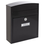 Boîte aux Lettres en Acier  Compact E5734  Anti-pluie  Noir