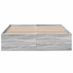 vidaXL Cadre de lit sans matelas sonoma gris 135x190 cm