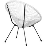 Tectake ensemble table et chaises de jardin santana - blanc